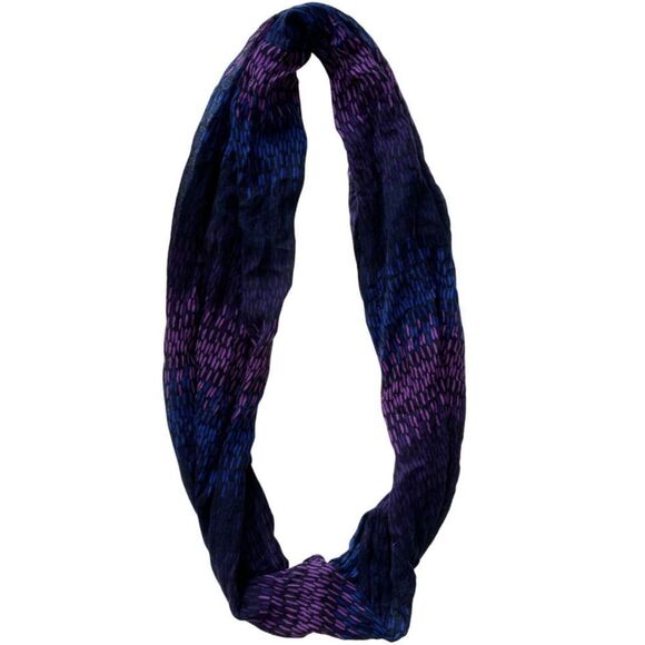 Calvin Klein Black, Purple & Blue Dot Patterned Lightweight Infinity Loop Scarf - Picture 2 of 7